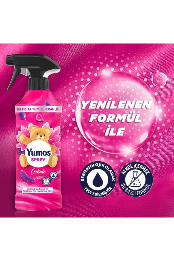 Yumoş Sprey Yıkaması Zor Eşyalar Lilyum 450 ml 1adet Sprey Zor Eşyalar Orkide 450ml 1adet - 7