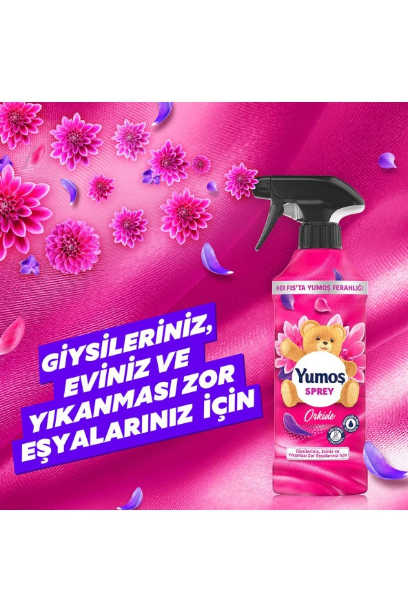 Yumoş Sprey Yıkaması Zor Eşyalar Lilyum 450 ml 1adet Sprey Zor Eşyalar Orkide 450ml 1adet - 8