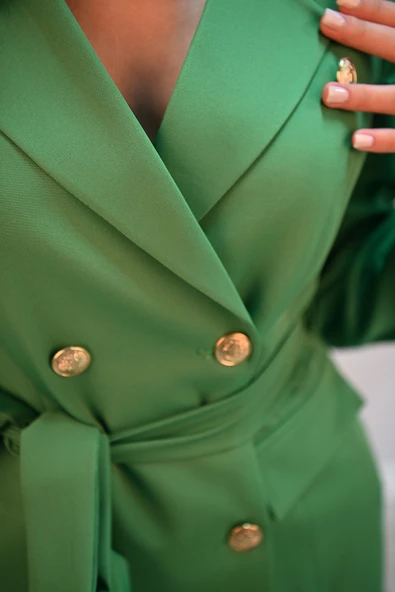 Kadın Kruvaze Ceket Havuç Pantolon Takım 9001-24 - 9