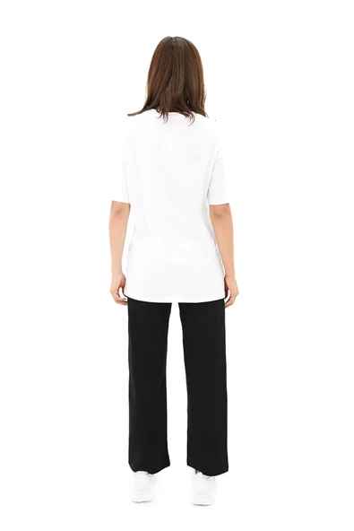 Kadın Yazı Baskılı Kısa Kollu Eşofman Takımı 3813-23 - Resim 5