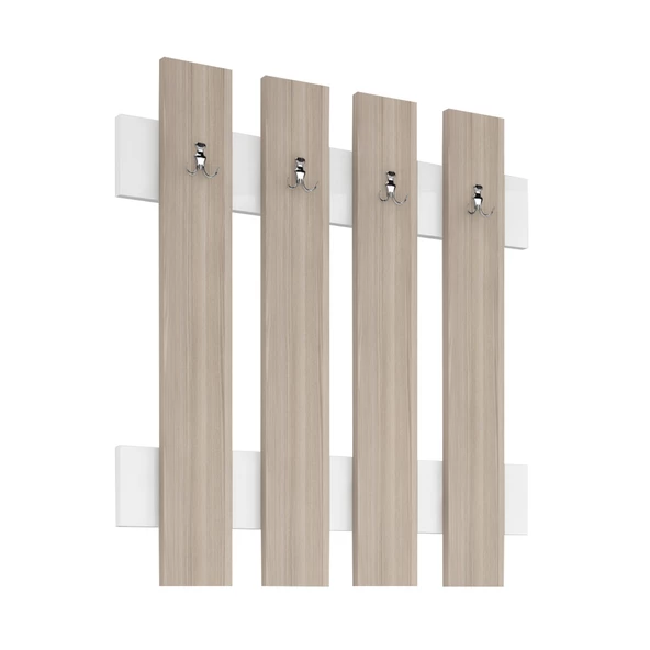 Modilayn FULYA Duvar Elbise Askılık, Banyo, Mutfak, Ofis, Kapı Arkası Askılık, Cordoba Beyaz - 3