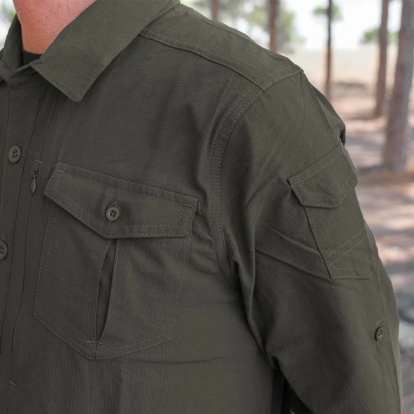 Loç Mustang Outdoor Erkek Gömleği Haki - Resim 5