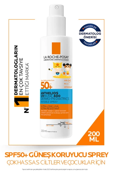 La Roche Posay Anthelios Dermo Pediatrics Invisible Spf50+ Sprey 200 ml - 2