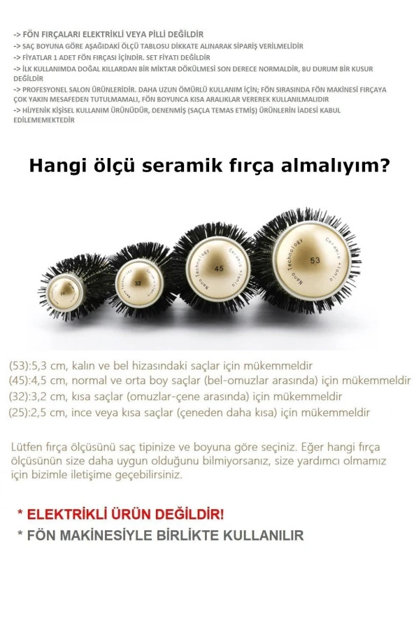 Valkyrie 25mm Nano Teknoloji Seramik + İyonik Termal Fön Saç Fırçası Profesyonel Seri 1. Kalite - 3