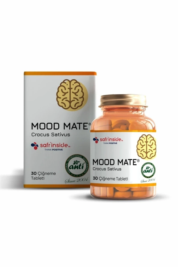 Mood Mate Safran Ekstresi İçeren Takviye Edici Gıda 30 mg 30 Çiğneme Tableti