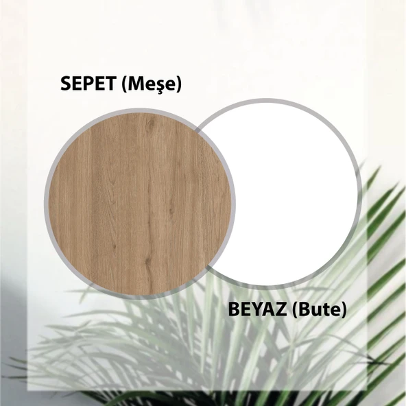 Mezza 5224 SIESTA 90CM KAHVE KÖŞESİ ÇOK AMAÇLI DOLAP 3 KAPAKLI 1 ÇEKMECELİ KİLER MUTFAK DOLABI SEPET-BEYAZ - 8