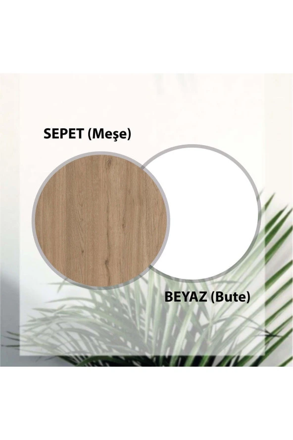 Mezza 5204 SIESTA 69CM KAHVE KÖŞESİ ÇOK AMAÇLI DOLAP 2 KAPAKLI 1 ÇEKMECELİ KİLER MUTFAK DOLABI SEPET-BEYAZ - 7