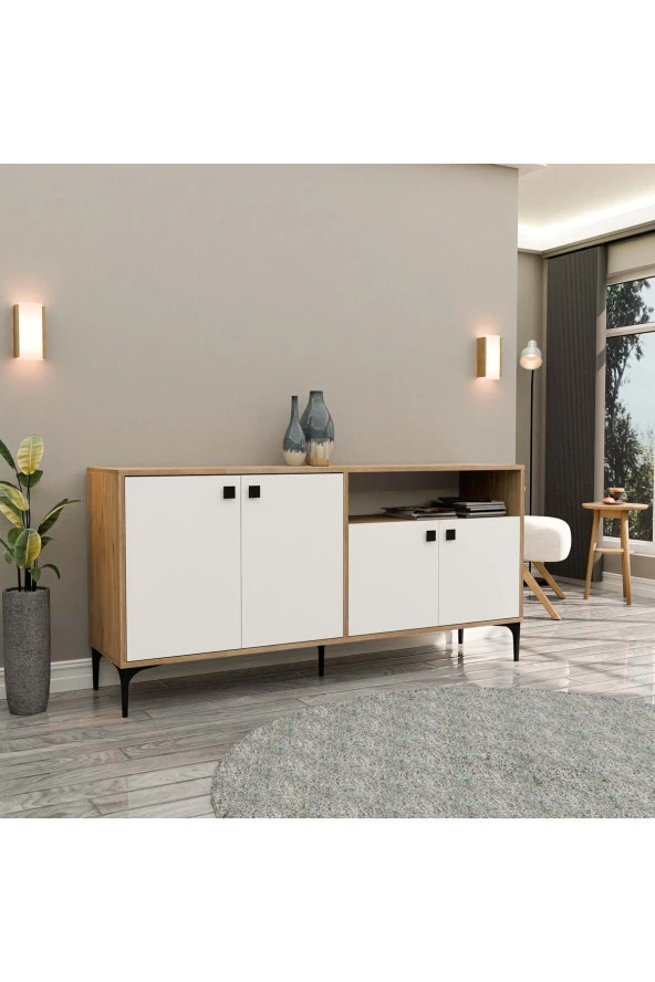 Mezza 1648 ARTEMIS 160 LIK MODERN KONSOL SEPET-BEYAZ - 3