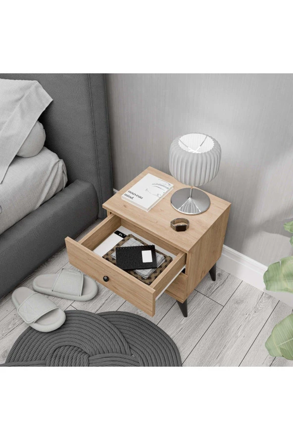 Mezza 3722 MONA 2 ÇEKMECELİ KOMODİN SEPET - 5