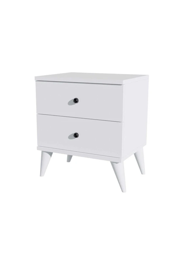 Mezza 3720 MONA 2 ÇEKMECELİ KOMODİN BEYAZ - 6