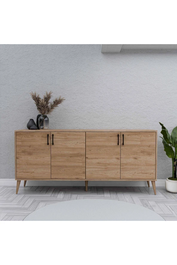 Mezza 1674 Hera 180 Cm (AHŞAP AYAKLI) Modern Konsol Sepet - 2