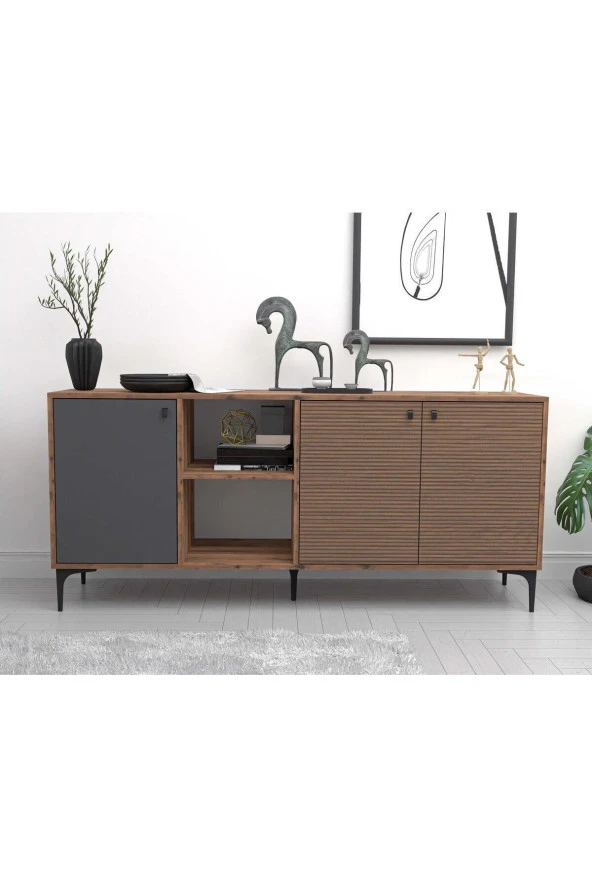 Mezza 1682 Vısıon Konsol 180 Cm Hat - Kaplan - Antrasit - Resim 2