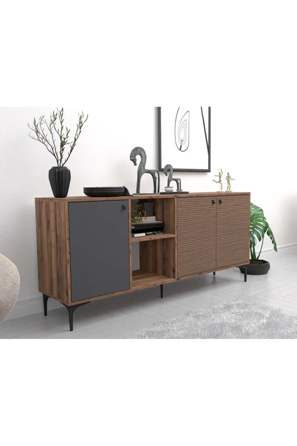 Mezza 1682 Vısıon Konsol 180 Cm Hat - Kaplan - Antrasit - Resim 3