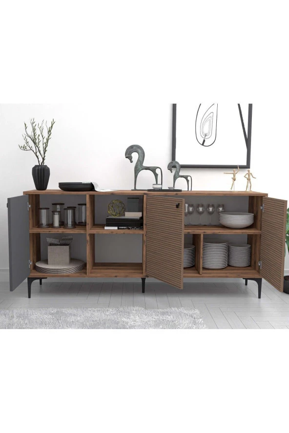 Mezza 1682 Vısıon Konsol 180 Cm Hat - Kaplan - Antrasit - Resim 4