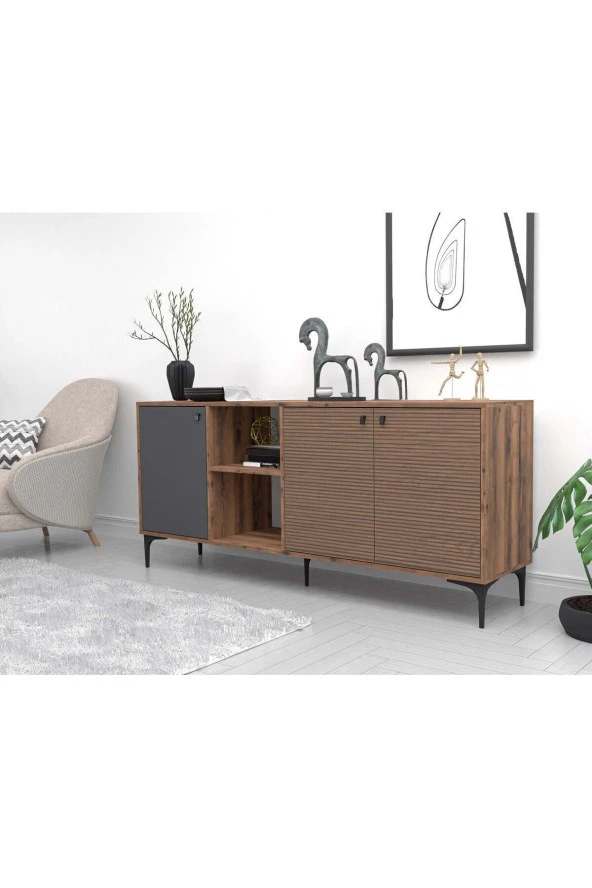 Mezza 1682 Vısıon Konsol 180 Cm Hat - Kaplan - Antrasit - Resim 5