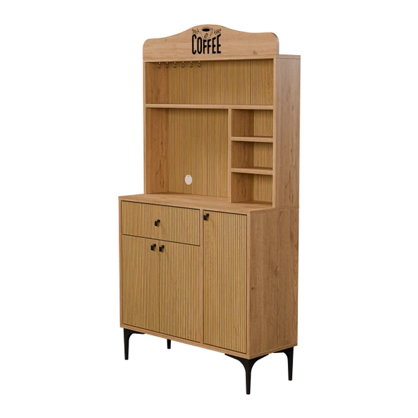 Mezza 5226 SIESTA 90 CM KAHVE KÖŞESİ ÇOK AMAÇLI DOLAP 3 KAPAKLI 1 ÇEKMECELİ KİLER MUTFAK DOLABI SEPETYUNUS - 7