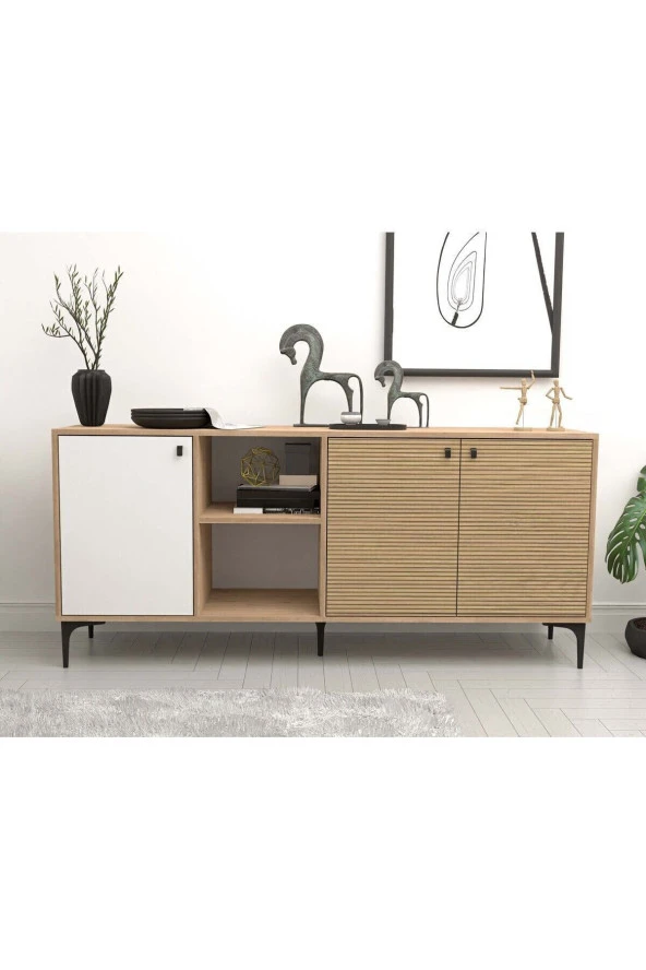 Mezza 1686 Vision Modern Konsol 180 Cm Sepet - Yunus - Beyaz - Resim 2