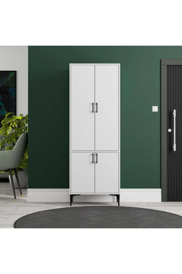 Mezza 5030 ROYAL 4 KAPAKLI 5 ASKILI PORTMANTO BEYAZ - 2