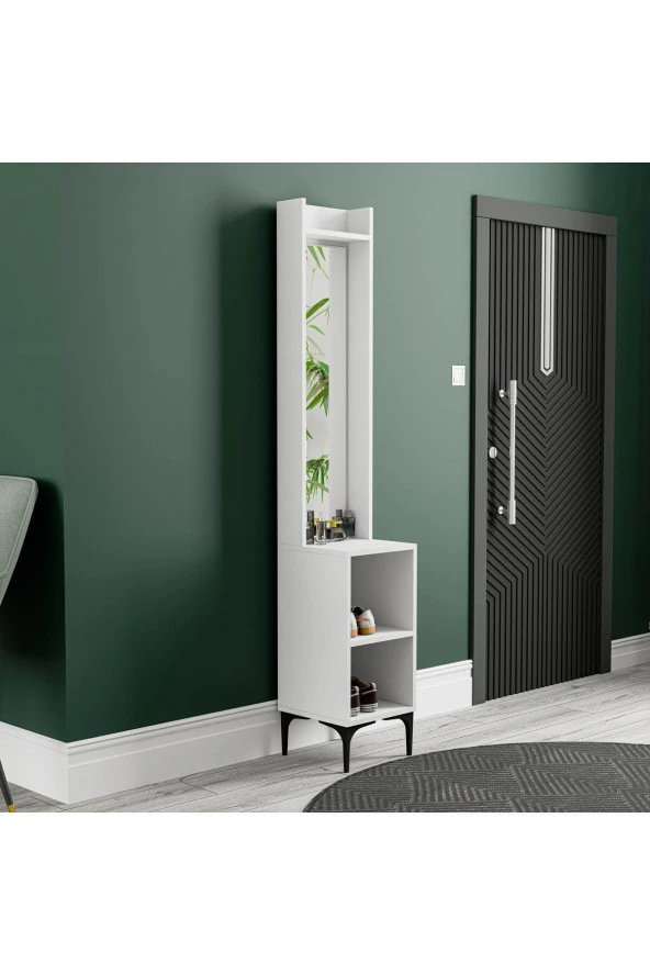 Mezza 5040 ROYAL 2 RAFLI AYNALI PORTMANTO MODÜLÜ BEYAZ - 3