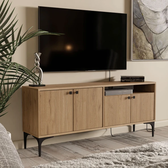 Mezza 1546 Artemis 139 Cm Tv Ünitesi Sepet Rengi - 4