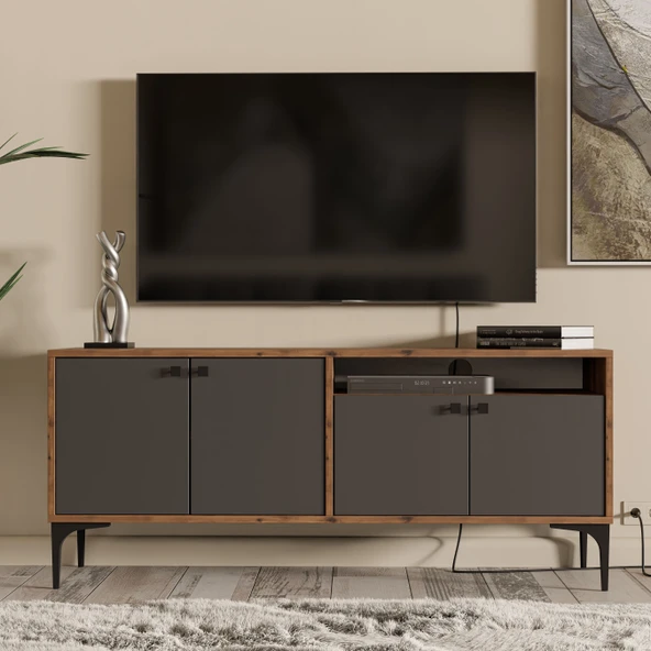 Mezza 1544 Artemis 139 cm Tv Ünitesi Hat-Antrasit - 3