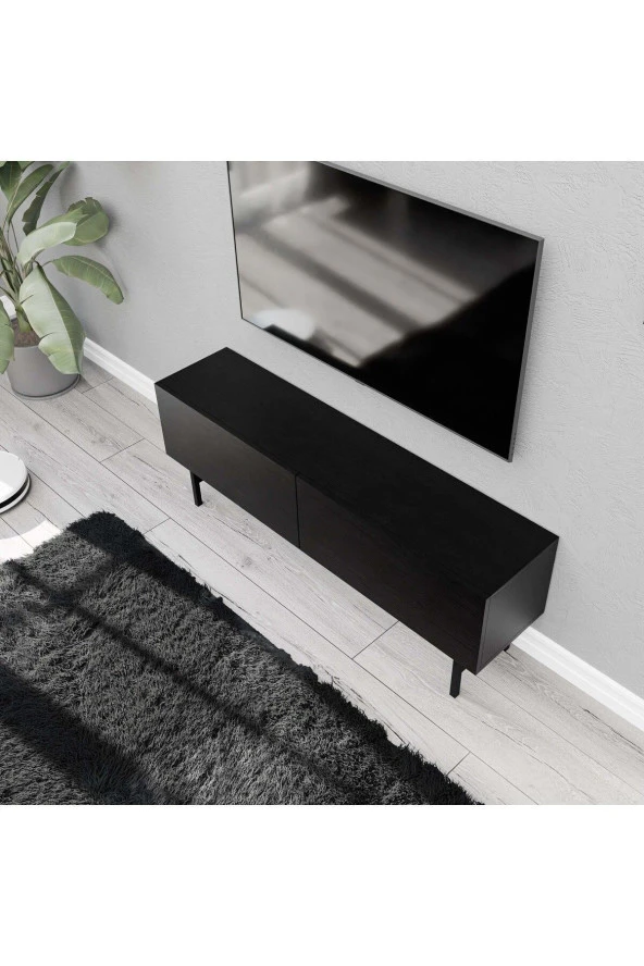 Mezza 4000 FELIX 138 CM (METAL AYAKLI) TV ÜNİTESİ SİYAH - 3