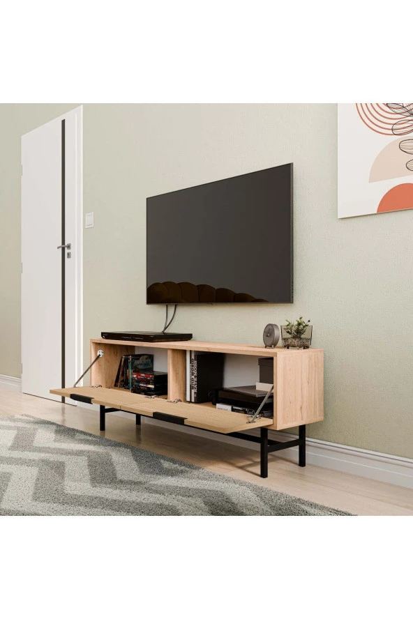 Mezza 4014 BLANCO 138 CM (METAL AYAKLI) TV ÜNİTESİ SEPET YUNUS - 5