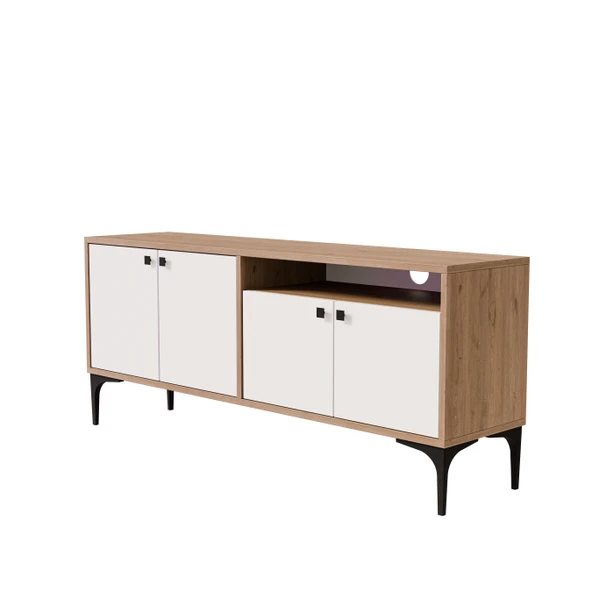 Mezza 1548 Artemis 139 Cm Tv Ünitesi Sepet-Beyaz - 7