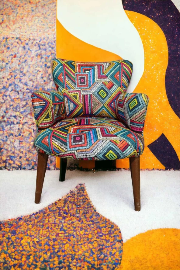 Tekli Koltuk - Berjer- Çay Seti Koltuk Takımı- Desenli