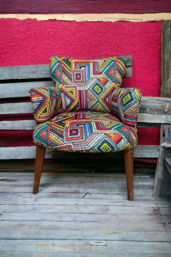 Tekli Koltuk - Berjer- Çay Seti Koltuk Takımı- Desenli - 2