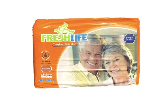 FRESHLİFE Yetişkin Hasta Bezi 30 ADET (Large)