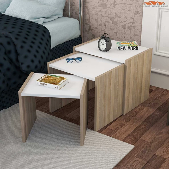 MODİLAYN SAYE 3 Lü Zigon Sehpa Takımı - 2