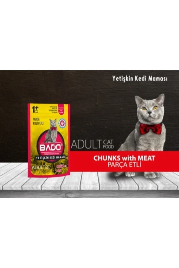 BADO Yetişkin Yaş Kedi Mama Etli 85 gr - 2