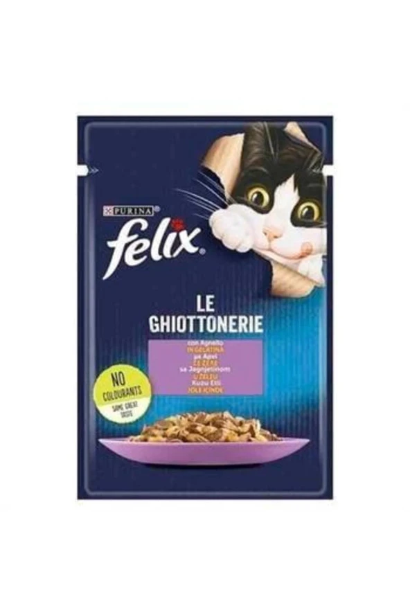 FELIX Kuzu Etli Kedi Yaş Maması 85 Gr.