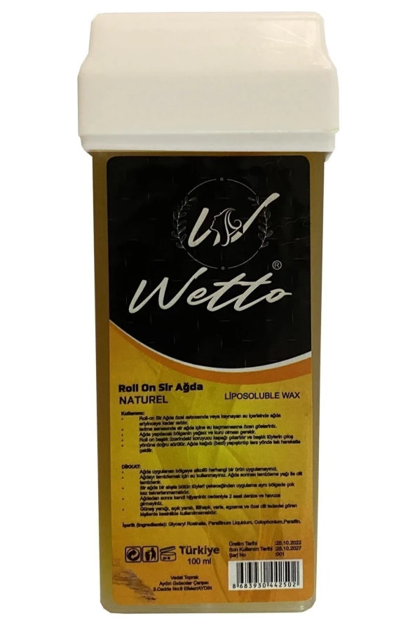 WETTO Professional Kartuş Ağda Naturel(SARI) 100 ml