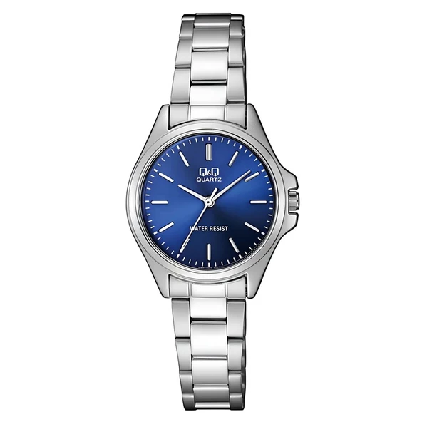 Q&Q QC207J001Y Lacivert Gümüş Çelik Kordonlu Sevgili Çift Kol Saatleri - 3