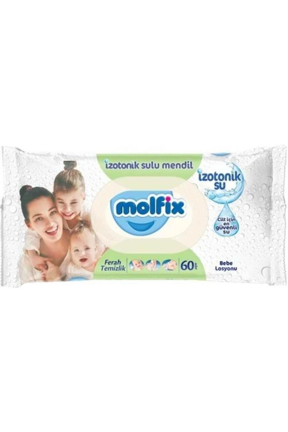 MOLFİX Izotonik Islak Mendil Ferah Temizlik 60 Adet