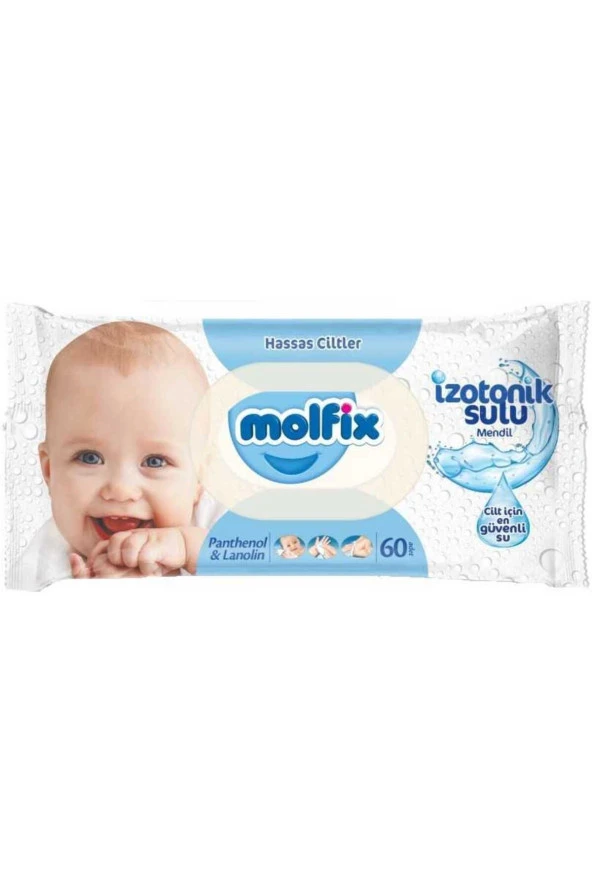 MOLFİX Izotonik Hassas Ciltler Tekli Paket 60 Yaprak Islak Havlu