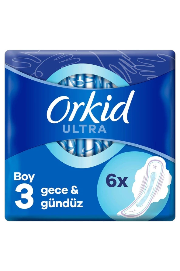 ORKİD Ultra Gece & Gündüz (boy 3) 6 Adet Hijyenik Ped