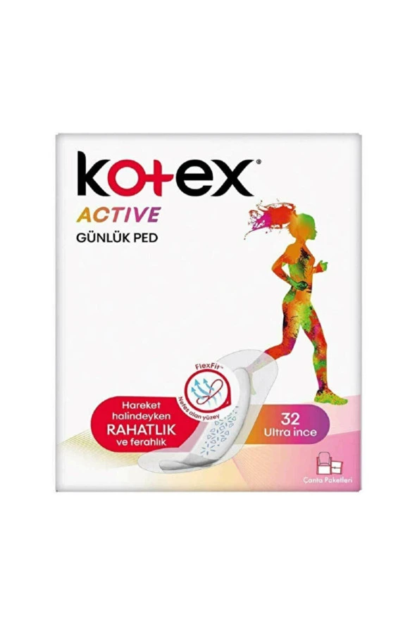 KOTEX Actıve Ultra Ince Günlük Ped 32`lı