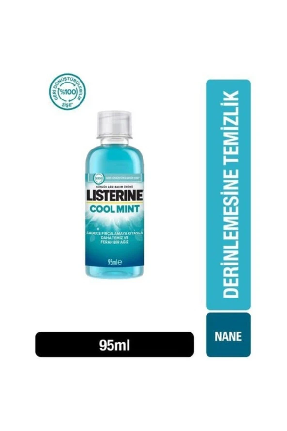 LİSTERİNE Cool Mint Ağız Bakım Suyu 95 ml Seyahat Boy