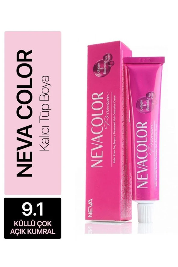 NEVA COLOR Nevacolor Tüp Saç Boyası No: 9.1 Küllü Çok Açık Kumral