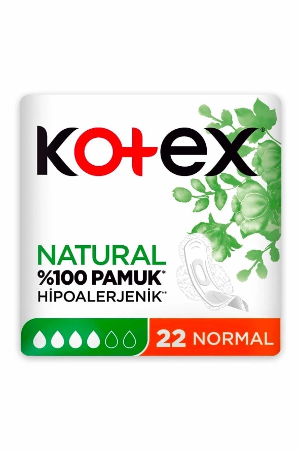 KOTEX Süper Ekonomik Hijyenik Ped Natural Ultra Normal 22'li