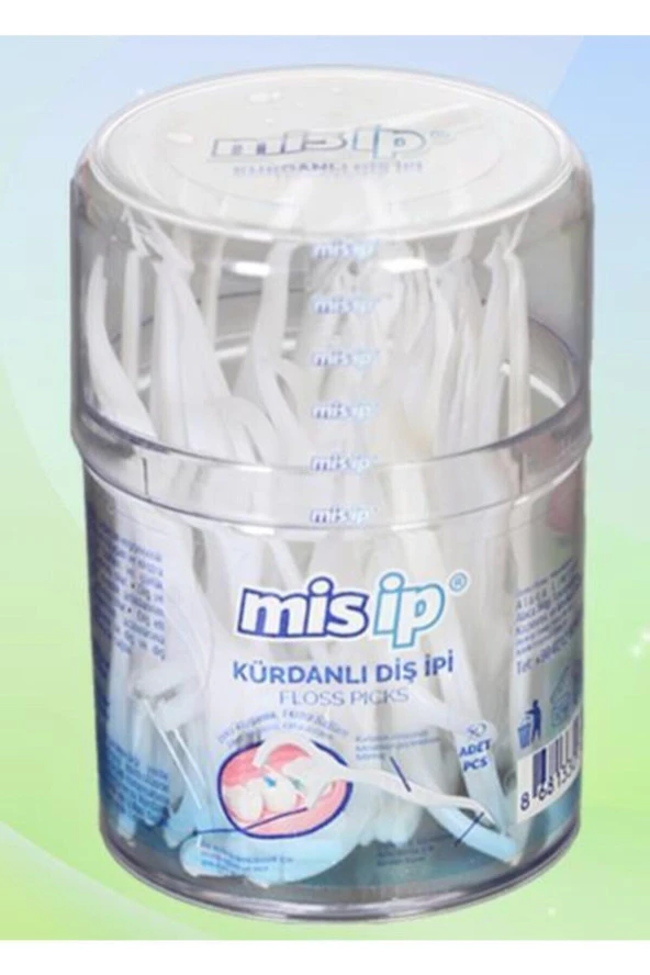 MİS İP Kürdanlı Diş Ipi 50'li Silindir Kutu Cbkshop