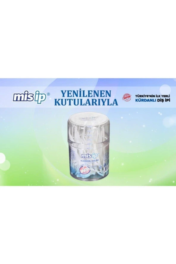 MİS İP Kürdanlı Diş Ipi 50'li Silindir Kutu Cbkshop - 2