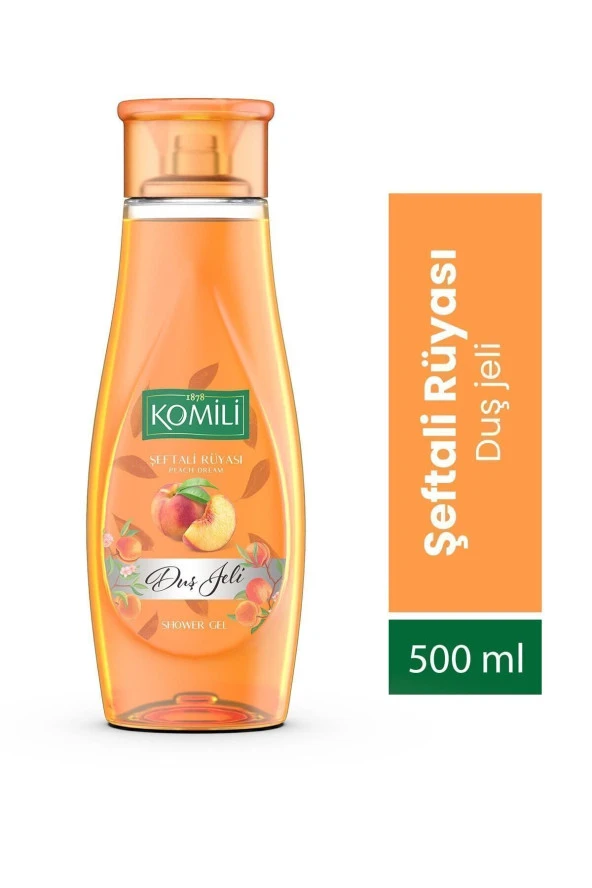 KOMİLİ Şeftali Rüyası Vegan Duş Jeli - Şeftali Ve Yaz Meyveleri Kokulu - 500 ml