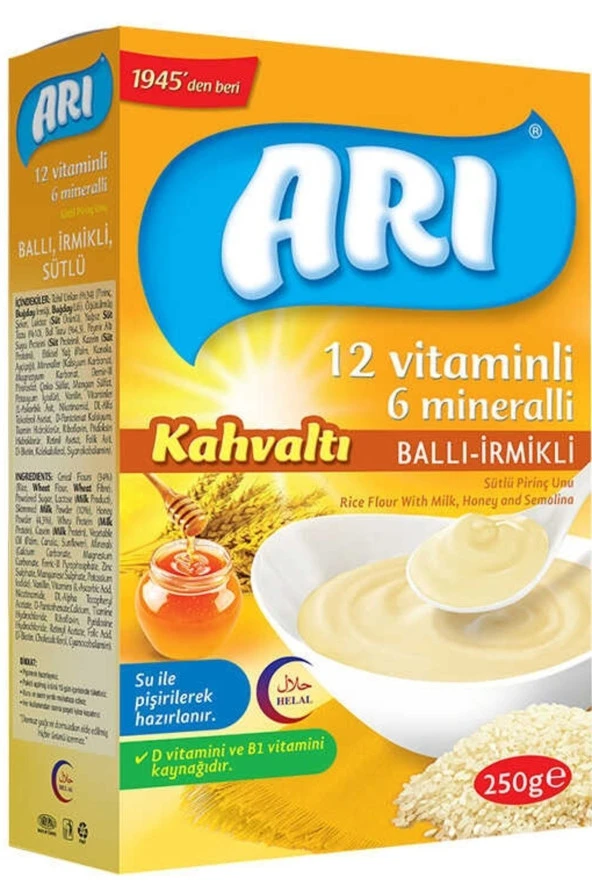 ARI MAMA Sütlü Ballı Irmikli (KAHVALTI) Pirinç Unu 250 gr ürün görseli
