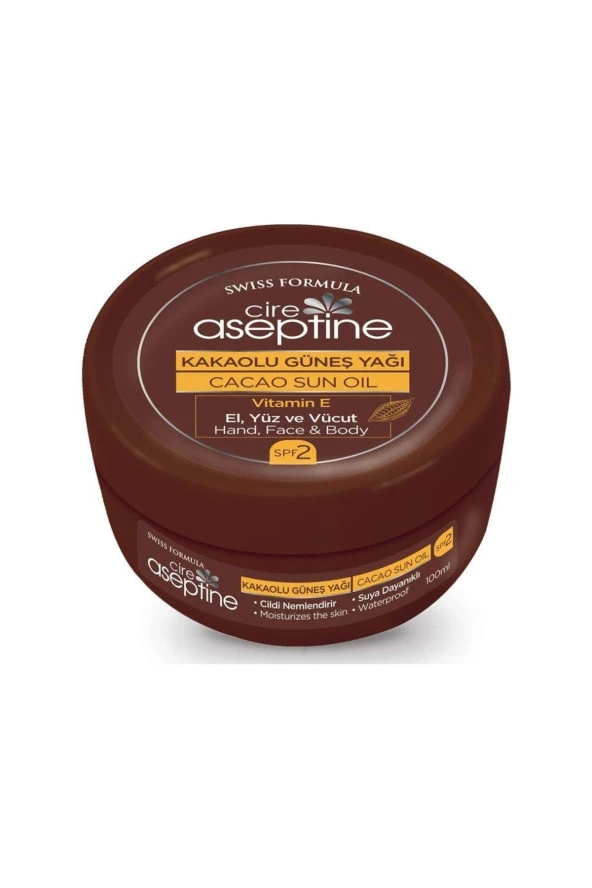 CIRE ASEPTINE Kakaolu Spf 2 Güneş Yağı 100 ml
