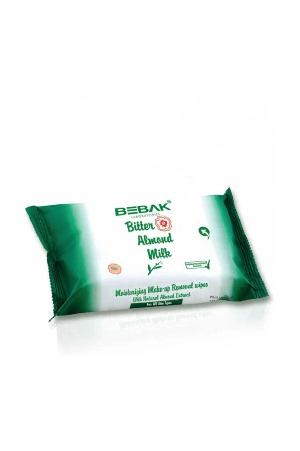 BEBAK Acı Badem Sütlü Makyaj Temizleme Mendili 20 Li