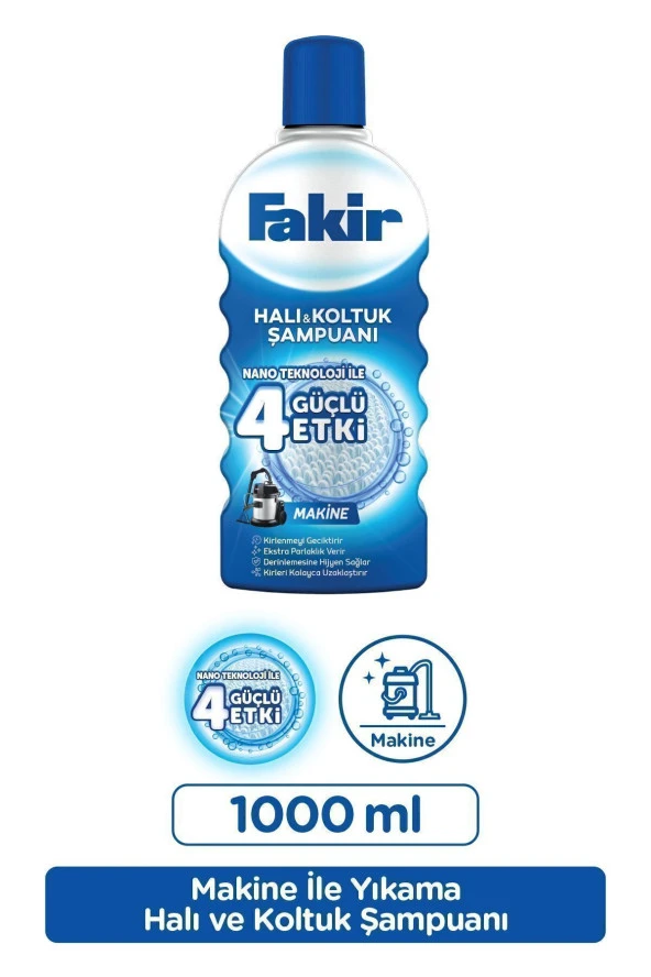 FAKİR Makine Klasik Nano Teknolojili Halı Ve Koltuk Şampuanı 1000 ml